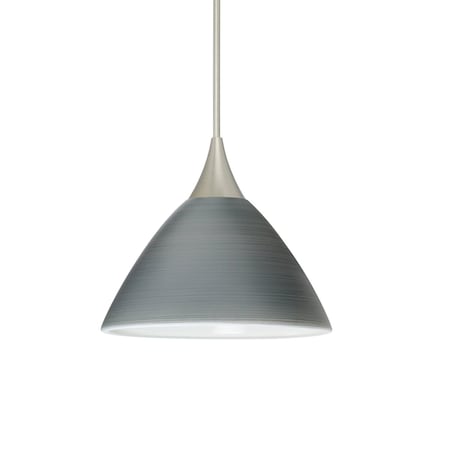 Besa Lighting Domi Cord Pendant, Titan, Satin Nickel Finish, 1x5W LED 1XT-1743TN-LED-SN